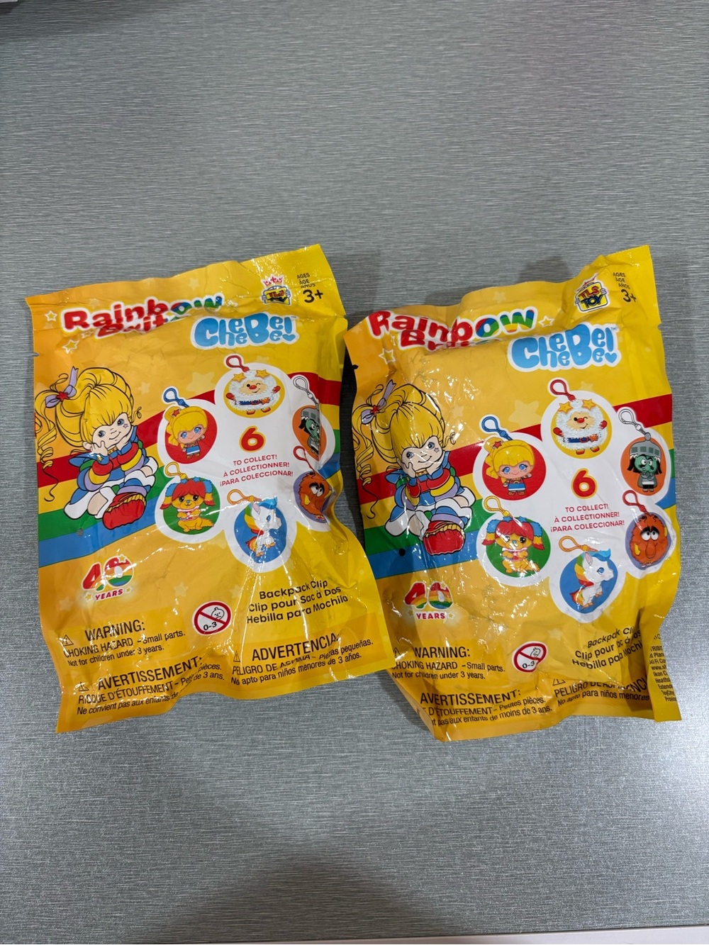2 Rainbow Brite Cheebee Surprise Blind Bag backpack clip